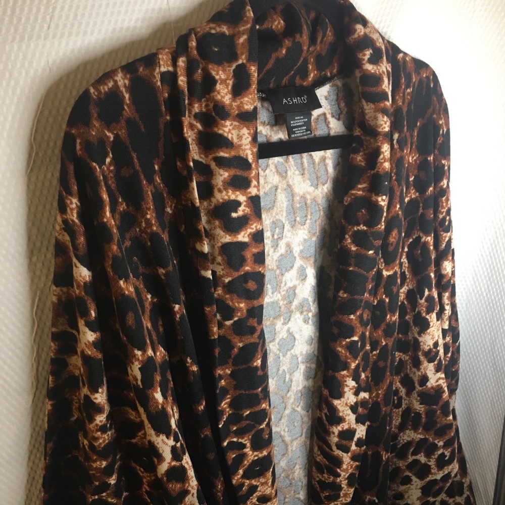 Ashro | Women’s Cheetah Print Batwing Cardigan Sweater